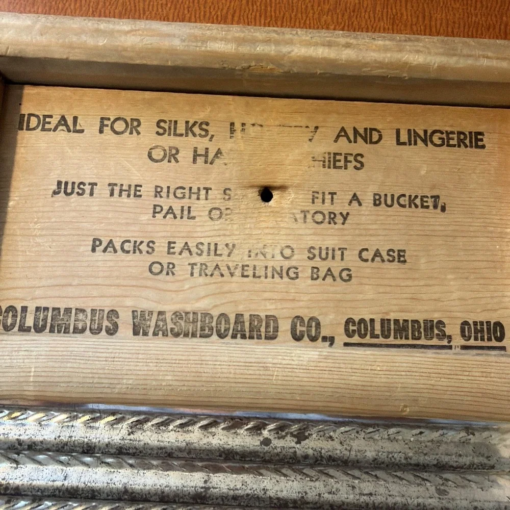 Dubl Handl Washboard Co Columbus Ohio Wash Board Vintage